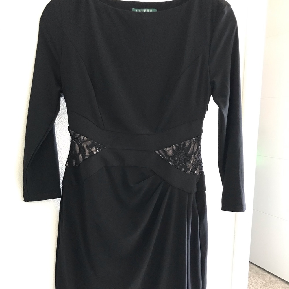 New Ralph Lauren black dress with lace 6